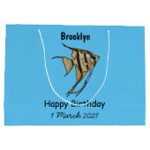 アンジェルフィッシュ漫画イラストレーション ラージペーパーバッグ (裏面)