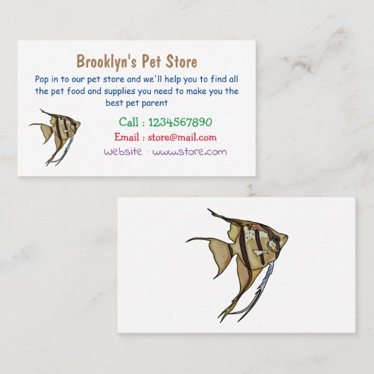 アンジェルフィッシュ漫画イラストレーション 名刺 (正面/裏面)