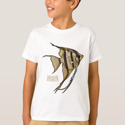 アンジェルフィッシュ漫画イラストレーション Tシャツ (正面)