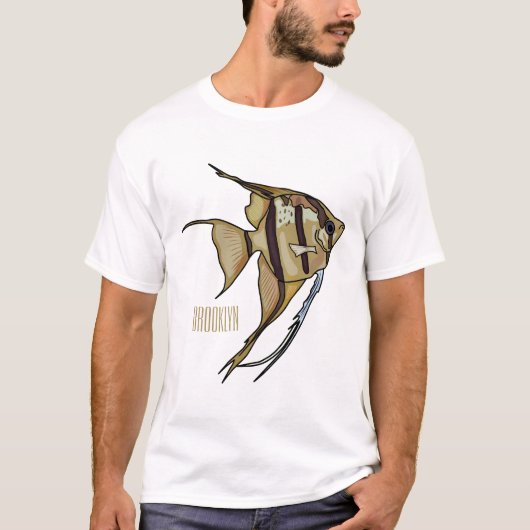 アンジェルフィッシュ漫画イラストレーション Tシャツ (正面)