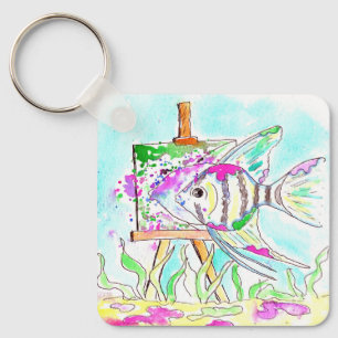 アンジェルフィッシュ絵画アーティスト キーホルダー