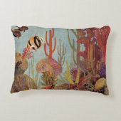 アンジェルフィッシュinサンゴ、ヴィンテージ熱帯魚in海 アクセントクッション (裏面)