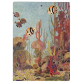 アンジェルフィッシュinサンゴ、ヴィンテージ熱帯魚in海 クリップボード (裏面)