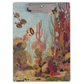 アンジェルフィッシュinサンゴ、ヴィンテージ熱帯魚in海 クリップボード (正面)