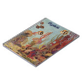 アンジェルフィッシュinサンゴ、ヴィンテージ熱帯魚in海 ノートブック (左側)