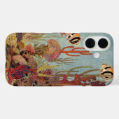 アンジェルフィッシュinサンゴ、ヴィンテージ熱帯魚in海 Case-Mate iPhoneケース (裏面 (横))
