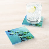 アンジェルフィッ澄んシュブルーウォーター ガラスコースター (アングル)