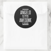 アンジェロ名パーソナライズされた誕生日ギフト ラウンドシール (バッグ)