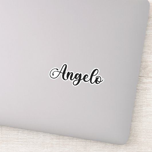 アンジェロ名 – 手書き書道 シール (詳細)