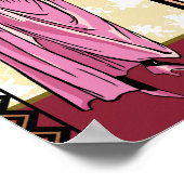 アンジャネット(ピンクと金ゴールド) ポスター (角)