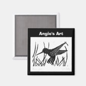 アンジーのアート「ハミングバード」マグネット マグネット (正面/裏面)