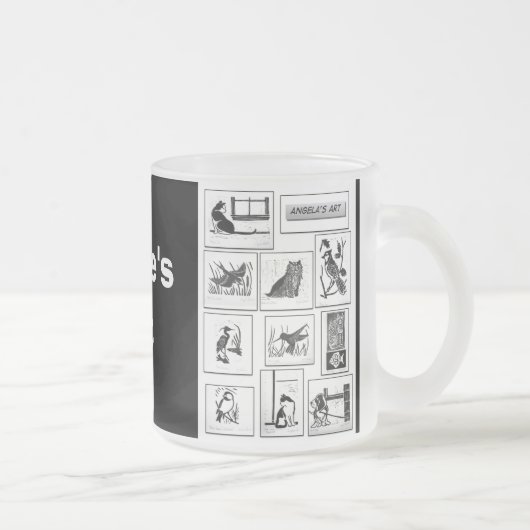 アンジーの芸術の変化のマグ フロストグラスマグカップ (右)