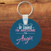 アンジーもちろん私素晴らしはアンジー名 キーホルダー (正面)