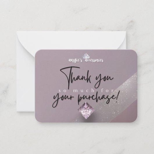 アンジーズアクセサリーカスタムサンキューカード ノートカード (正面)