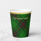 アンストラザーパーソナライズされたタータンチェッククリスマス 紙コップ (裏面)