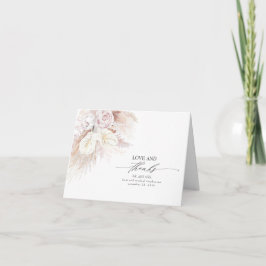 アンスリウムとパンパスグラス結婚の皆様に感謝 サンキューカード