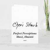 アンスリウム属 カード (裏面)