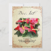 "アンスリウム属" 12月1日の誕生日の花 カード (正面)