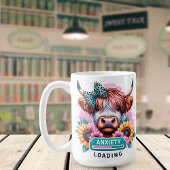 アンスリーティ・ローディング・ハイランドカウ 陶器マグカップ コーヒーマグカップ
