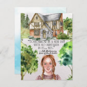 アンズオブグリーンゲーブルズ名前をカスタムするフラットノートカード ノートカード (正面/裏面)