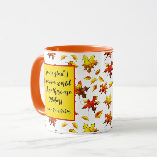 アンズオブグリーンゲーブルズ10月パーソナライズされた秋 マグカップ (正面左)