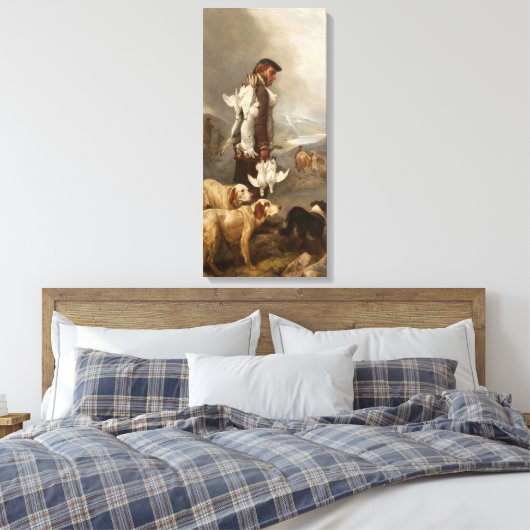 アンズデルウィンター射撃、 発砲ハーレスアンドパルミガン キャンバスプリント (インサイチュ (寝室))