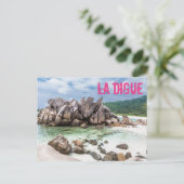 アンセコスコスセーシェルラディグビーチギフト シーズンポストカード (スタンド正面)