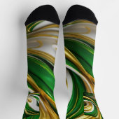 アンセックスグリーンゴールデンクラシックマッチングタイセット ソックス (上部)