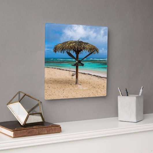 アンセデロシャーズビーチ スクエア壁時計 (オフィス)