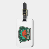 アンセルアダムスウィルダネスカリフォルニアキャンピング ラゲッジタグ (正面縦)