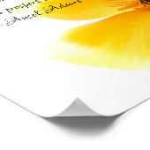 アンセルアダムス引用文インブラック文字オンアンオレンジポピー ポスター (角)