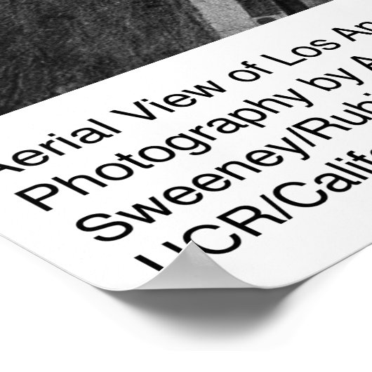 アンセル・アダムスロサンゼルスの空中眺め ポスター (角)