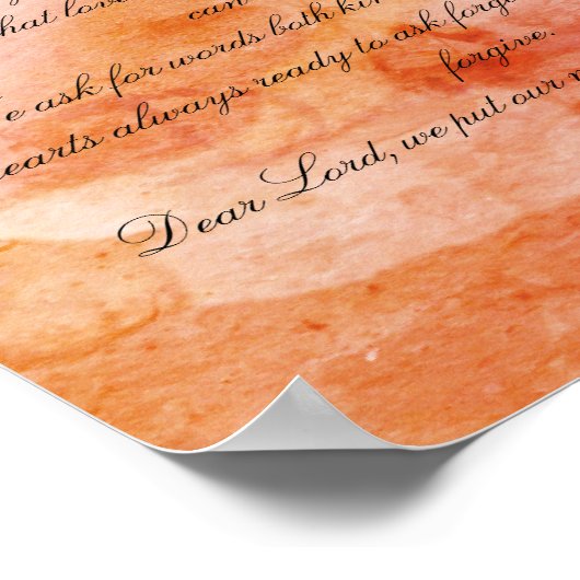 アンゼルスとの記念日祈りの言葉 ポスター (角)