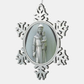 アンソニーおよびイエス・キリストの~のピューターのオーナメント スノーフレークピューターオーナメント (右)