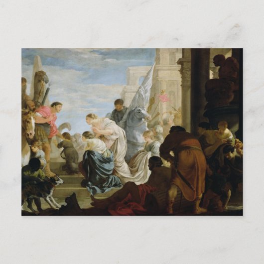 アンソニーとクレオパトラの会合， c.1645 ポストカード (正面)