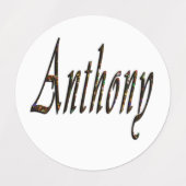 アンソニー名ロゴ、 ラベル (デザイン2)