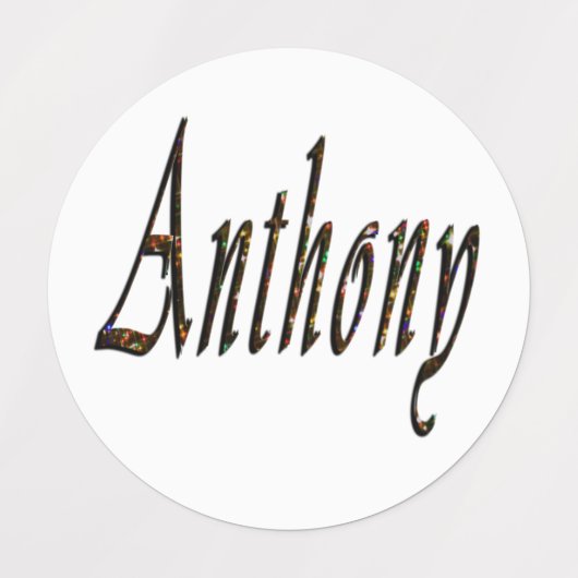 アンソニー名ロゴ、 ラベル (デザイン2)
