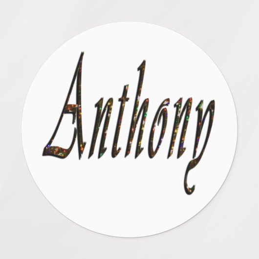 アンソニー名ロゴ、 ラベル (デザイン1)