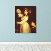 アンソニー夫人と彼女の子供の家族ポートレート キャンバスプリント (インサイチュ (ウッドフロア))