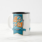 アンソニー文字マグカップを意味するクレストオレンジの名前 ツートーンマグカップ (正面左)