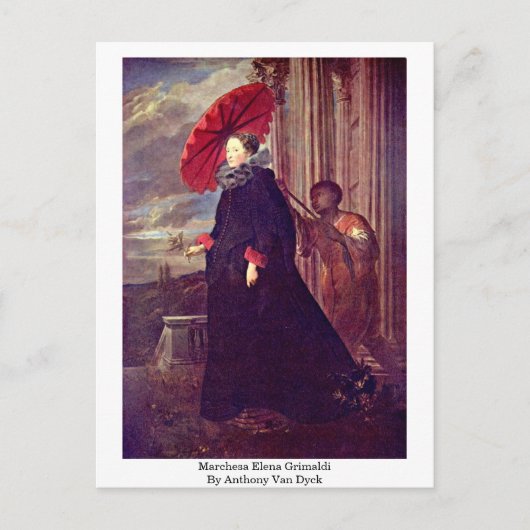 アンソニー・ヴァン・ダイクによるマルケーサ・エレナ・グリマルディ ポストカード (正面)