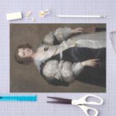 アンソニー・ヴァン・ダイクのファンを持った女性 薄葉紙 (クラフト)