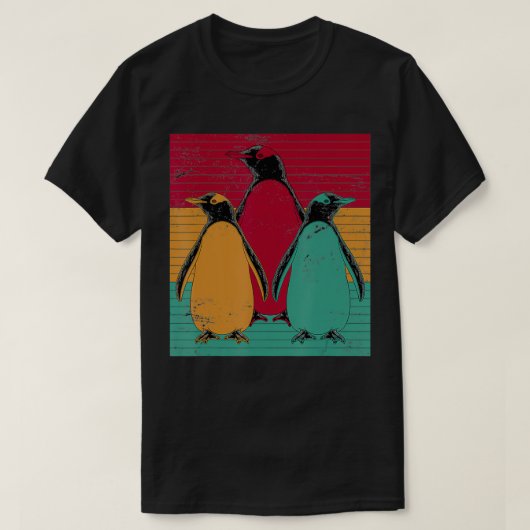 アンタルチカ動物ペンギンギフトレトロ動物園アニマルペ Tシャツ (デザイン正面)