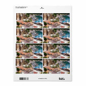 アンタルヤの旧市街カレイシのパノラマ ラベル (フルシート)