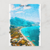 アンタルヤトルコウォーターイラストレーション ポストカード (正面)