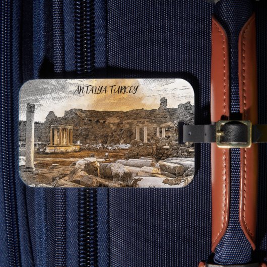 アンタルヤトルコ古代旅行 ラゲッジタグ (正面インサイチュ4)