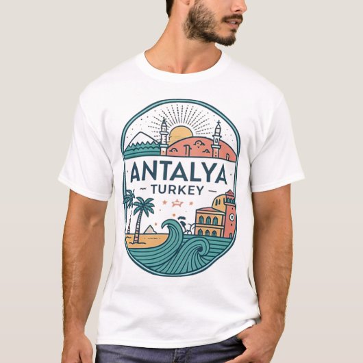 アンタルヤ、トルコ Tシャツ (正面)