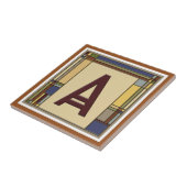 アンダフルアーツ&クラフツジオメトリックイニシャルA タイル (側面)