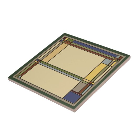 アンダフルグリーンアート&クラフツ幾何学模様 タイル (側面)