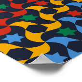 アンダルシアのタイル12 (Alhambra Palace, Granada) ポスター (角)